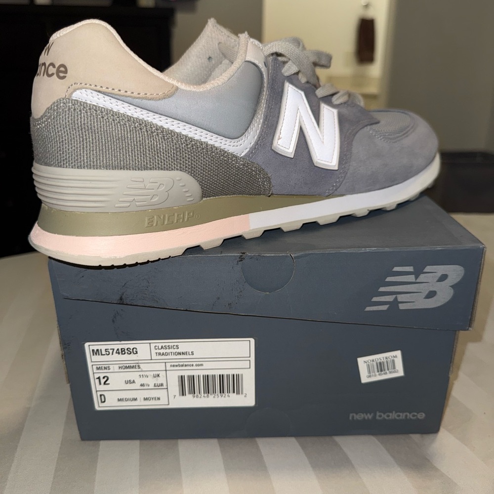 New Balance Gray and White Classic Sneakers